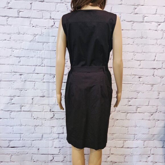 LAUREN RALPH LAUREN, Black sleeveless shirt dress with belt - Picture 10 of 12
